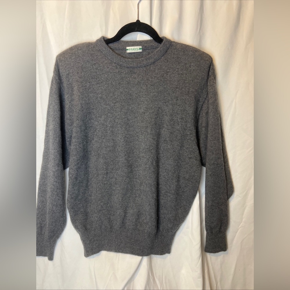 Paris Charcoal Crewneck Men's Sweater